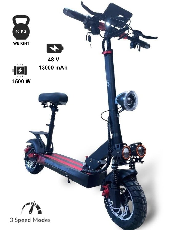 سكوتر مونستر M4 الأصلي – 48 فولت | 1500 واط | سرعة 70–95 كم/س | بطارية 13 أمبير/س | قابل للطي | عجلات 10 بوصة | 3 سرعات - Image 1